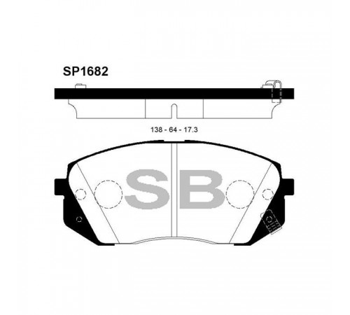Гальмівні колодки HI-Q SP1682 Гальмівні колодки HI-Q SP1682