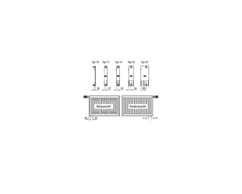 Радіатор опалення Kermi Therm-X2 Profil-V, FTV, 33 тип, 500x1800мм (FTV330501801R2Z) Радіатор опалення Kermi Therm-X2 Profil-V, FTV, 33 тип, 500x1800мм (FTV330501801R2Z)