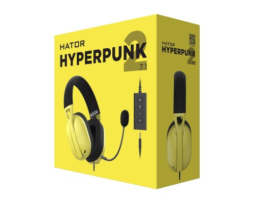 Навушники Hator Hyperpunk 2 USB 7.1 Black/Yellow (HTA-847) Навушники Hator Hyperpunk 2 USB 7.1 Black/Yellow (HTA-847)
