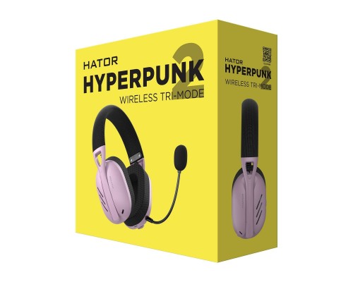 Навушники Hator Hyperpunk 2 Wireless Tri-mode Black/Lilac (HTA-859) Навушники Hator Hyperpunk 2 Wireless Tri-mode Black/Lilac (HTA-859)