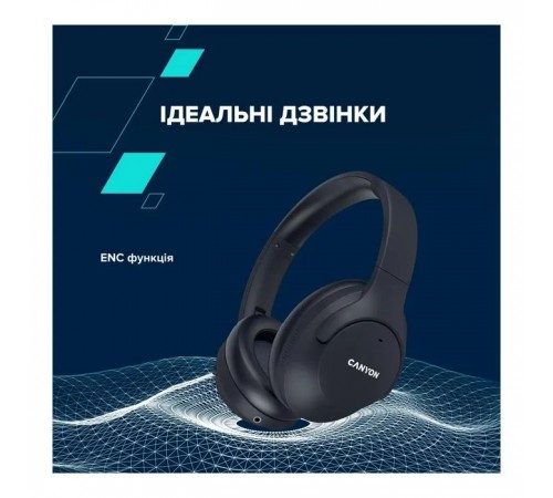 Наушники Canyon OnRiff 10 ANC Bluetooth Black (CNS-CBTHS10BK) Наушники Canyon OnRiff 10 ANC Bluetooth Black (CNS-CBTHS10BK)