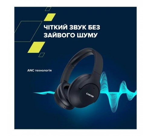 Наушники Canyon OnRiff 10 ANC Bluetooth Black (CNS-CBTHS10BK) Наушники Canyon OnRiff 10 ANC Bluetooth Black (CNS-CBTHS10BK)