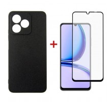 Чохол до мобільного телефона Dengos Kit for Realme C53 case + glass (Black) (DG-KM-47)