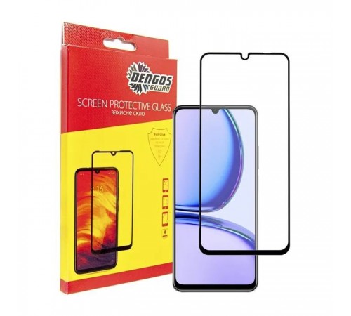 Чохол до мобільного телефона Dengos Kit for Realme C53 case + glass (Black) (DG-KM-47)