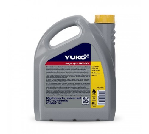 Моторна олива Yuko VEGA SYNT 5W-30 4л (4823110401460) Моторна олива Yuko VEGA SYNT 5W-30 4л (4823110401460)