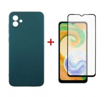 Чохол до мобільного телефона Dengos Samsung Galaxy A04 Case + Glass (Green) (DG-KM-75)