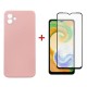 Чохол до мобільного телефона Dengos Samsung Galaxy A04 Case + Glass (Pink) (DG-KM-74)
