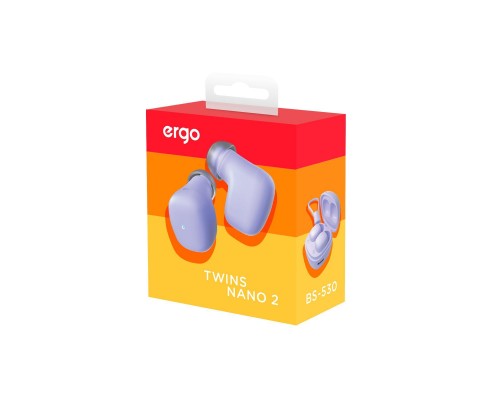 Навушники Ergo BS-530 Twins Nano 2 Violet (BS-530V) Навушники Ergo BS-530 Twins Nano 2 Violet (BS-530V)