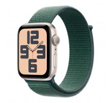 Смарт-часы Apple Watch SE 2024 GPS 44mm Starlight Aluminium Case with Lake Green Sport Loop (MXEW3QH/A)