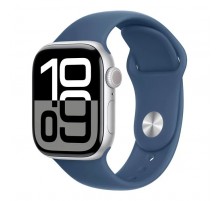 Смарт-часы Apple Watch Series 10 GPS 42mm Silver Aluminium Case with Denim Sport Band - S/M (MWWA3QH/A)