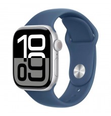 Смарт-часы Apple Watch Series 10 GPS 42mm Silver Aluminium Case with Denim Sport Band - S/M (MWWA3QH/A)