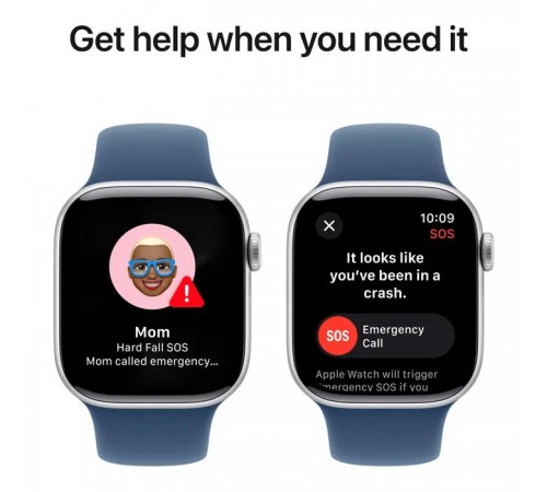 Смарт-годинник Apple Watch Series 10 GPS 42mm Silver Aluminium Case with Denim Sport Band - S/M (MWWA3QH/A) Смарт-годинник Apple Watch Series 10 GPS 42mm Silver Aluminium Case with Denim Sport Band - S/M (MWWA3QH/A)