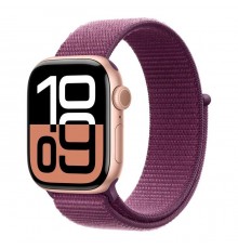 Смарт-часы Apple Watch Series 10 GPS 42mm Rose Gold Aluminium Case with Plum Sport Loop (MWWK3QH/A)