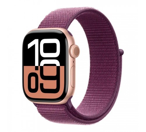 Смарт-часы Apple Watch Series 10 GPS 42mm Rose Gold Aluminium Case with Plum Sport Loop (MWWK3QH/A) Смарт-часы Apple Watch Series 10 GPS 42mm Rose Gold Aluminium Case with Plum Sport Loop (MWWK3QH/A)
