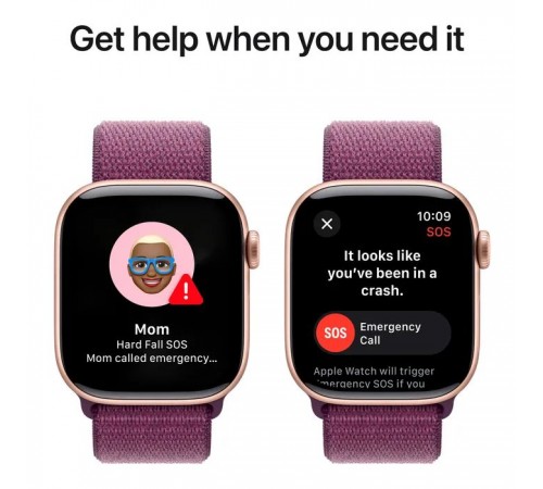 Смарт-часы Apple Watch Series 10 GPS 42mm Rose Gold Aluminium Case with Plum Sport Loop (MWWK3QH/A) Смарт-часы Apple Watch Series 10 GPS 42mm Rose Gold Aluminium Case with Plum Sport Loop (MWWK3QH/A)