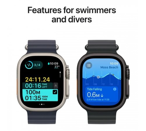 Смарт-годинник Apple Watch Ultra 2 2024 GPS + Cellular 49mm Natural Titanium Case with Blue Trail Loop - S/M (MX4J3UL/A) Смарт-годинник Apple Watch Ultra 2 2024 GPS + Cellular 49mm Natural Titanium Case with Blue Trail Loop - S/M (MX4J3UL/A)