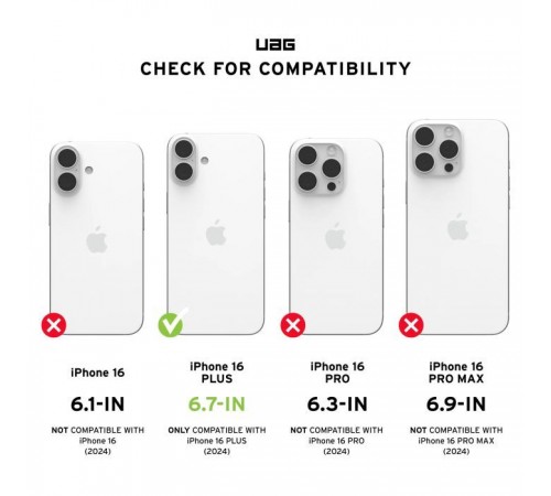 Чехол для мобильного телефона UAG iPhone 16 Plus Monarch Pro Magsafe Kevlar Black (114455113940) Чехол для мобильного телефона UAG iPhone 16 Plus Monarch Pro Magsafe Kevlar Black (114455113940)