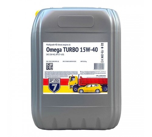 Моторна олива 7FLAGS Omega TURBO 15W-40 17,5л Моторна олива 7FLAGS Omega TURBO 15W-40 17,5л