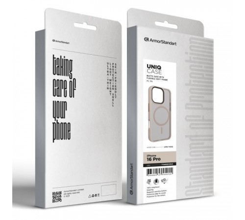 Чохол до мобільного телефона Armorstandart Uniq MagSafe Apple iPhone 16 Pro Titanium Gold (ARM79508) Чохол до мобільного телефона Armorstandart Uniq MagSafe Apple iPhone 16 Pro Titanium Gold (ARM79508)