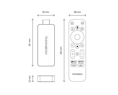 Медиаплеер THOMSON Streaming Stick 140 4K UHD (223490) Медиаплеер THOMSON Streaming Stick 140 4K UHD (223490)