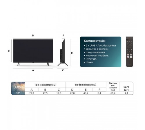 Телевизор Philips 32PFS6109/12 Телевизор Philips 32PFS6109/12