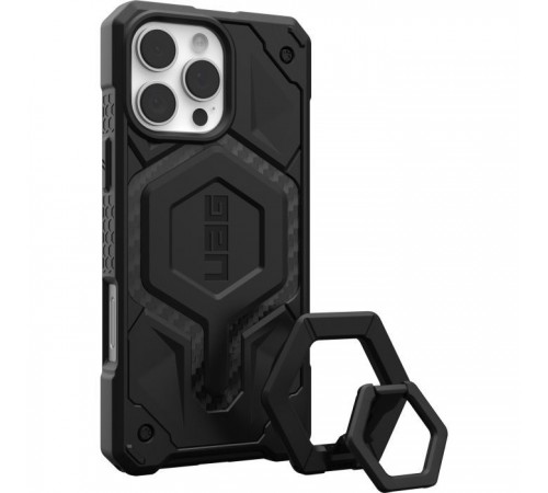 Чехол для мобильного телефона UAG iPhone 16 Pro Max, Monarch Pro Magsafe Carbon Fiber/Black Stand (1144571BV01) Чехол для мобильного телефона UAG iPhone 16 Pro Max, Monarch Pro Magsafe Carbon Fiber/Black Stand (1144571BV01)
