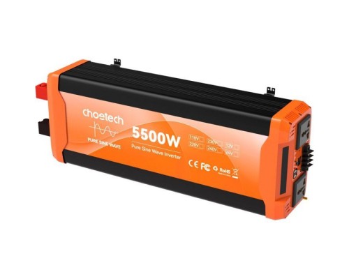 Автомобільний інвертор Choetech 12V/220V 2500 Вт, чиста синусоїда (CJ5000Q-V2) Автомобільний інвертор Choetech 12V/220V 2500 Вт, чиста синусоїда (CJ5000Q-V2)
