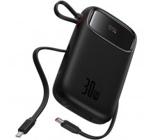 Батарея универсальная Baseus QPow2 20000mAh 30W, с 2*Type-C Cable, Black (P10055009113-00)