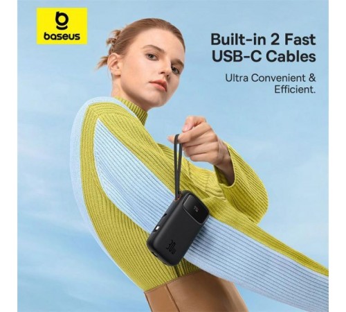 Батарея универсальная Baseus QPow2 20000mAh 30W, с 2*Type-C Cable, Black (P10055009113-00) Батарея универсальная Baseus QPow2 20000mAh 30W, с 2*Type-C Cable, Black (P10055009113-00)