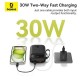 Батарея универсальная Baseus QPow2 20000mAh 30W, с 2*Type-C Cable, Black (P10055009113-00)