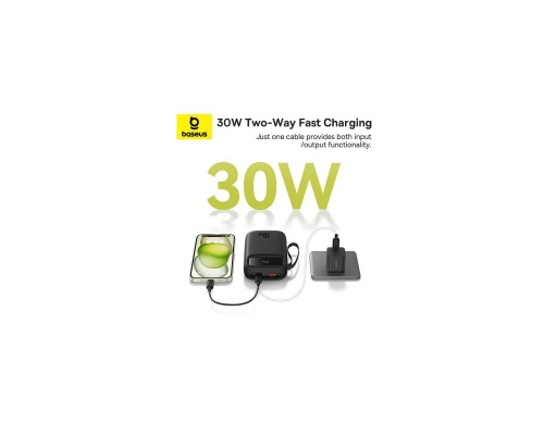 Батарея універсальна Baseus QPow2 20000mAh 30W, with 2*Type-C Cable, Black (P10055009113-00) Батарея універсальна Baseus QPow2 20000mAh 30W, with 2*Type-C Cable, Black (P10055009113-00)