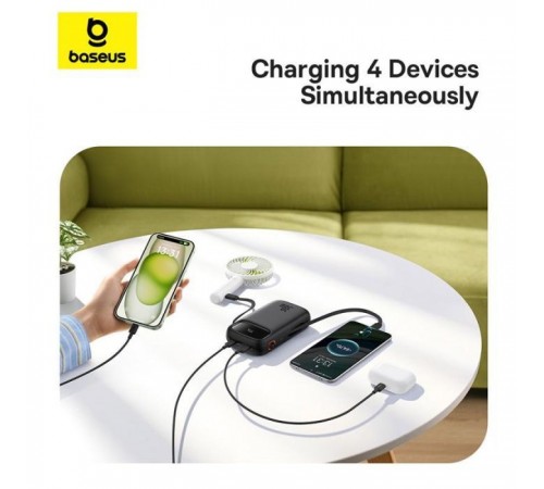 Батарея универсальная Baseus QPow2 20000mAh 30W, с 2*Type-C Cable, Black (P10055009113-00) Батарея универсальная Baseus QPow2 20000mAh 30W, с 2*Type-C Cable, Black (P10055009113-00)