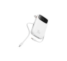 Батарея универсальная Baseus QPow2 20000mAh 30W, с 2*Type-C Cable, White (P10055009213-00)