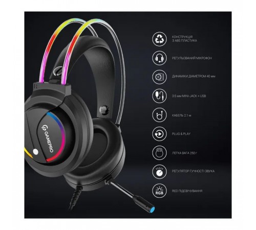 Наушники GamePro HS733 Black (HS733) Наушники GamePro HS733 Black (HS733)