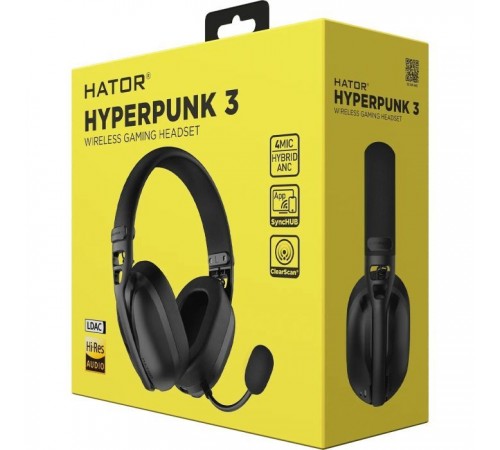 Наушники Hator Hyrerpunk 3 Wireless Hi-Res SyncHUB connection Black (ESH15) Наушники Hator Hyrerpunk 3 Wireless Hi-Res SyncHUB connection Black (ESH15)