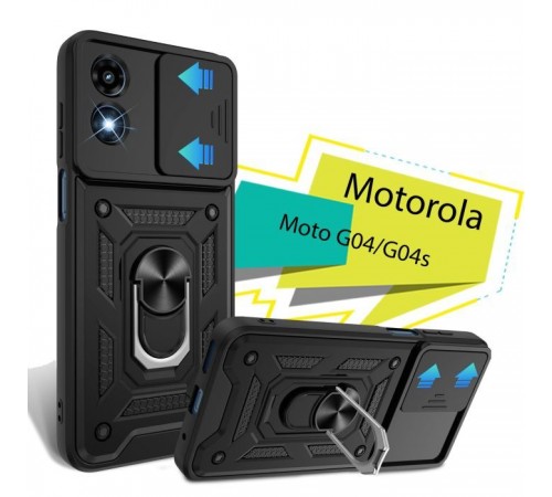 Чохол до мобільного телефона BeCover Military Motorola Moto G04/G04s Black (713062) Чохол до мобільного телефона BeCover Military Motorola Moto G04/G04s Black (713062)