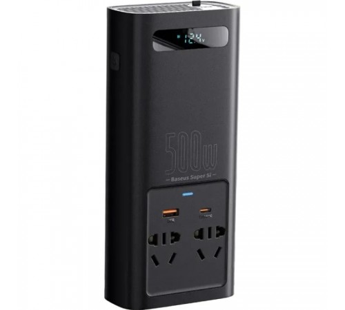 Автомобільний інвертор 12V/220V 500W Super Si Power Inverter CN/EU Black Baseus (CGNB000101) Автомобільний інвертор 12V/220V 500W Super Si Power Inverter CN/EU Black Baseus (CGNB000101)