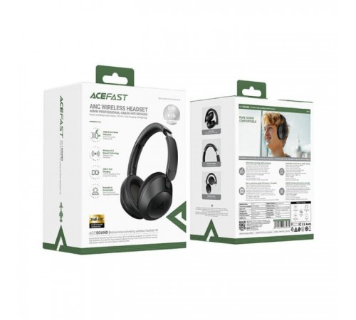 Наушники Acefast H3 ANC Bluetooth+3,5мм Black (6974316283485) Наушники Acefast H3 ANC Bluetooth+3,5мм Black (6974316283485)