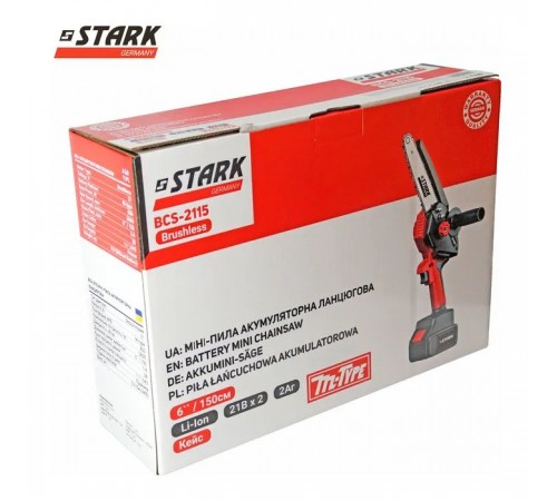 Цепная пила Stark BCS-2115, 21V, 2х2Ah, 150мм (310900001) Цепная пила Stark BCS-2115, 21V, 2х2Ah, 150мм (310900001)