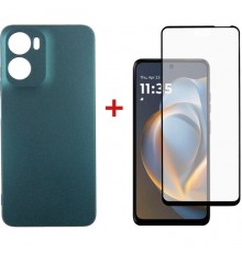 Чохол до мобільного телефона Dengos Motorola G05 Soft + glass (Green) (DG-KM-148)