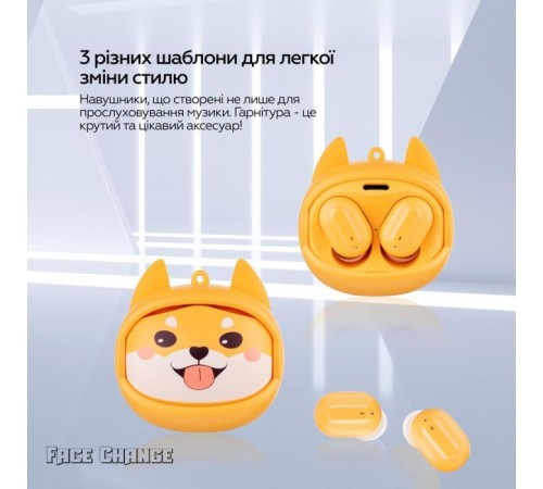 Навушники XoKo G05-face changing TWS Yellow (G05-YEL) Навушники XoKo G05-face changing TWS Yellow (G05-YEL)