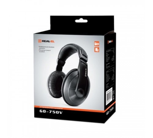 Навушники REAL-EL GD-750V Black