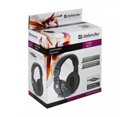 Наушники Defender Gryphon HN-750 Black (63750) Наушники Defender Gryphon HN-750 Black (63750)