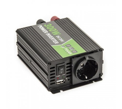 Автомобільний інвертор 24V/220V 300W, USB 5V 1A, HYM300-242 PowerPlant (KD00MS0002) Автомобільний інвертор 24V/220V 300W, USB 5V 1A, HYM300-242 PowerPlant (KD00MS0002)