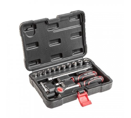 Набор инструментов Top Tools торцевых гаечных ключей 1/4”, 15 ед. (38D525) Набор инструментов Top Tools торцевых гаечных ключей 1/4”, 15 ед. (38D525)