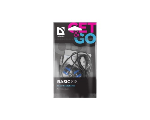 Навушники Defender Basic 616 Black-Blue (63616)