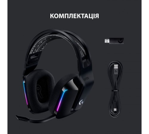 Наушники Logitech G733 Lightspeed Wireless RGB Gaming Headset Black (981-000864) Наушники Logitech G733 Lightspeed Wireless RGB Gaming Headset Black (981-000864)
