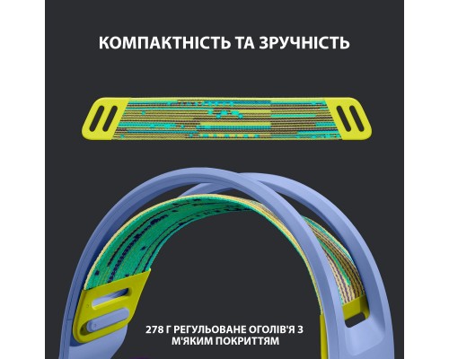 Навушники Logitech G733 Lightspeed Wireless RGB Gaming Headset Lilac (981-000890) Навушники Logitech G733 Lightspeed Wireless RGB Gaming Headset Lilac (981-000890)