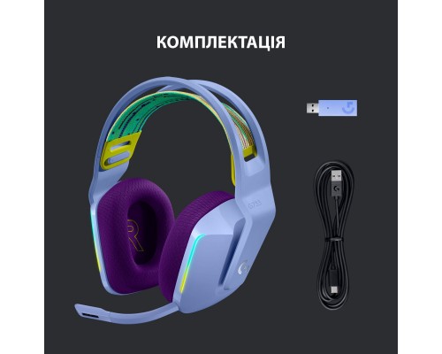Навушники Logitech G733 Lightspeed Wireless RGB Gaming Headset Lilac (981-000890) Навушники Logitech G733 Lightspeed Wireless RGB Gaming Headset Lilac (981-000890)