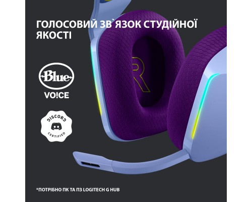 Навушники Logitech G733 Lightspeed Wireless RGB Gaming Headset Lilac (981-000890) Навушники Logitech G733 Lightspeed Wireless RGB Gaming Headset Lilac (981-000890)